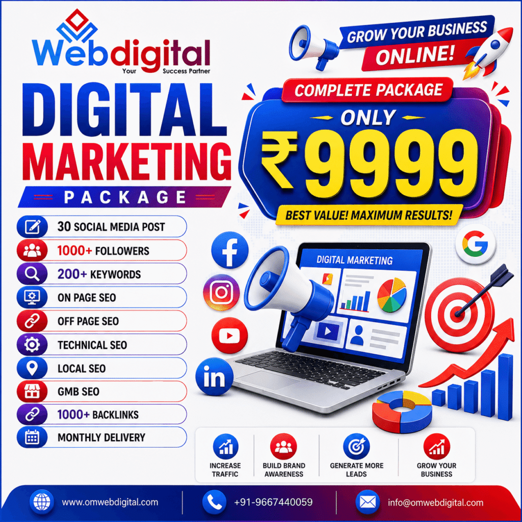 Digital Marketing Package ₹9999